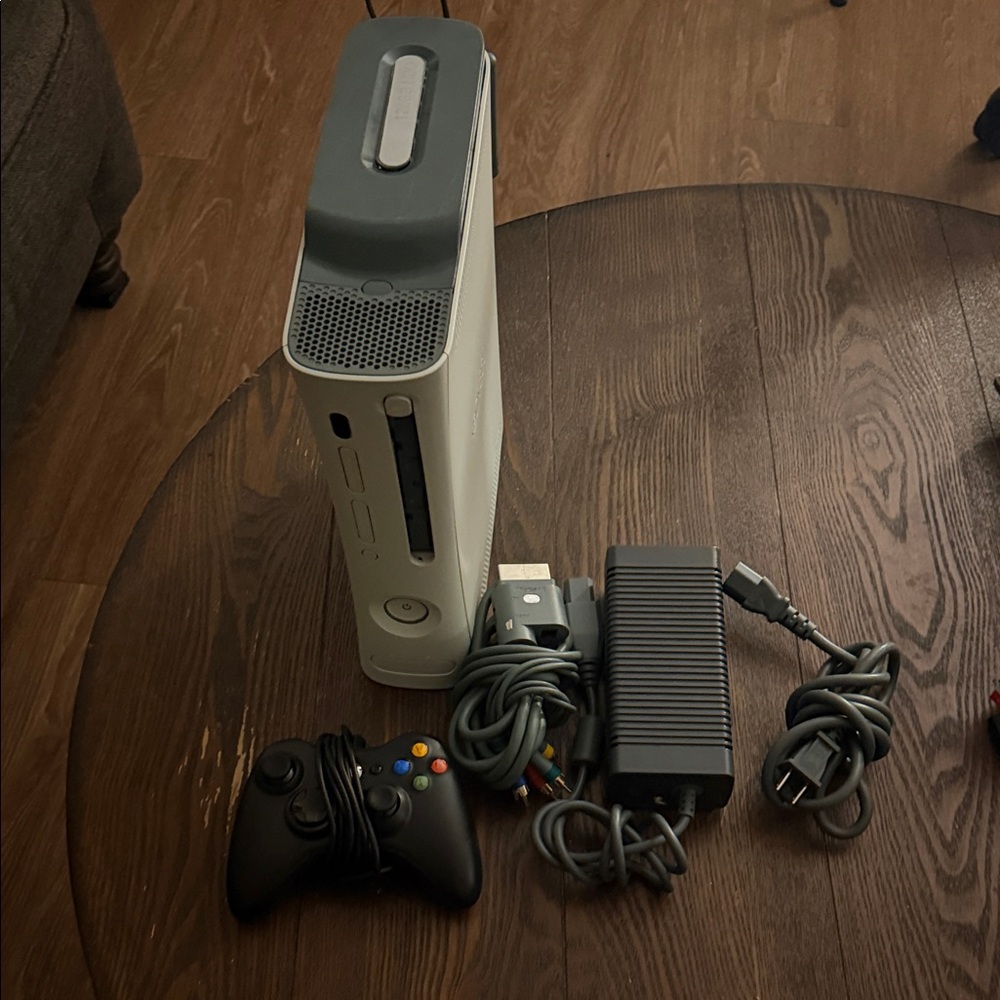 Xbox 360 Console with Controller and Cables